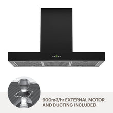 Load image into Gallery viewer, Amore 90cm quiet wallmount rangehood -Blk WMMIA9B-M9

