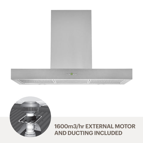 Amore 90cm quiet wallmount rangehood WMSAVINA9-M16