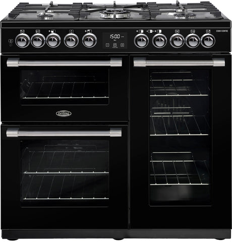 BELLING 90CM COOKCENTRE DUAL FUEL BLACK