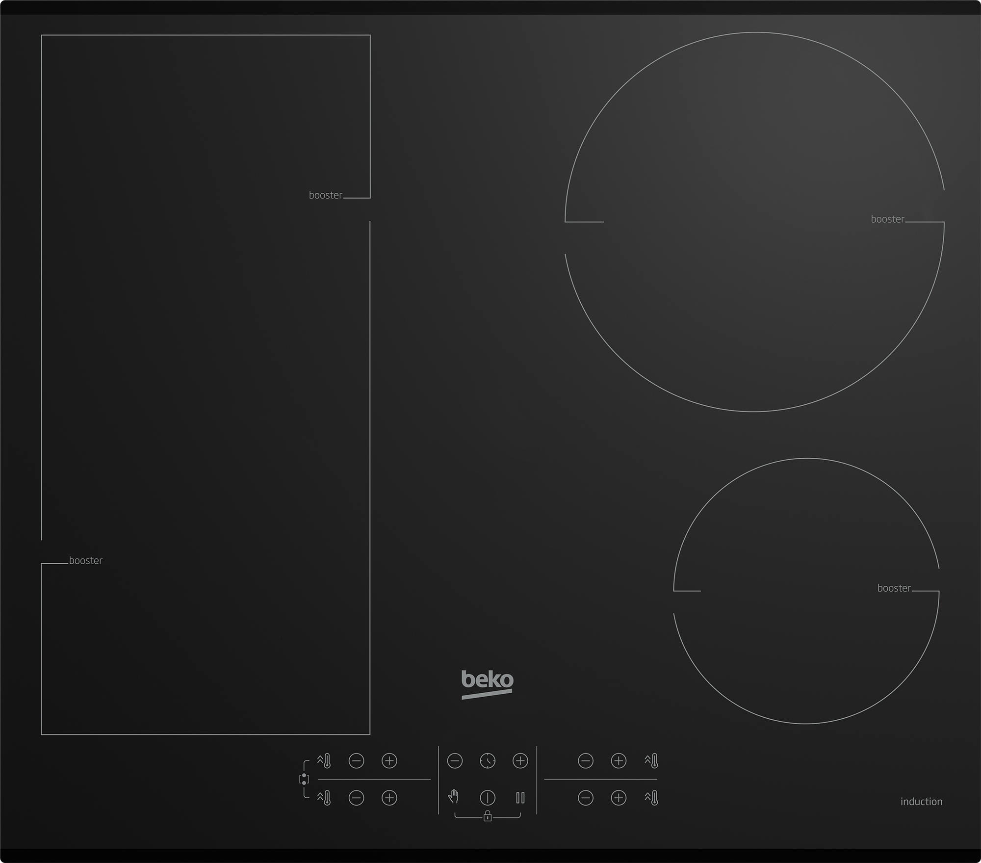 Beko 60cm 4-Zone, Touch and Slide  Control Induction Cooktop
