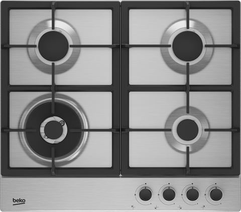 Beko 60cm 4-Zone, Knob Control Gas Cooktop