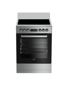 Beko 60cm, S/S, Free Standing Cooker with 4 zone Ceramic Cooktop