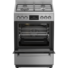 Load image into Gallery viewer, Beko 60cm, S/S Free Standing Cooker with 4-zone Gas cooktop
