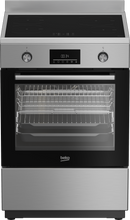 Load image into Gallery viewer, Beko 60cm, S/S Free Standing Cooker with 4-zone Induction cooktop
