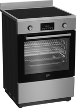 Load image into Gallery viewer, Beko 60cm, S/S Free Standing Cooker with 4-zone Induction cooktop
