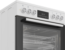 Load image into Gallery viewer, Beko 60cm, White, Free Standing Cooker with 4-zone Ceramic cooktop
