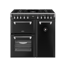 Load image into Gallery viewer, BELLING 90CM RANGE COOKER DLX DF BLACK
