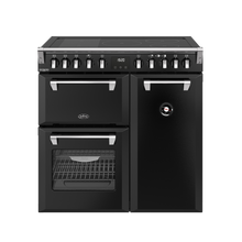 Load image into Gallery viewer, BELLING 90CM RANGE COOKER DLX IND BLACK
