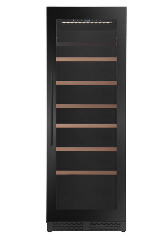 Award Beverage Centre Black Glass Tall 60cm