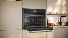 Load image into Gallery viewer, NEFF N70, 45cm Built-in Compact Oven with microwave function, Graphite Grey
