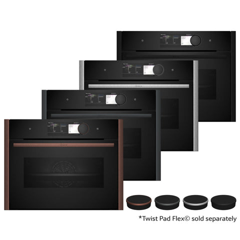NEFF N90 Flex Design 45cm Compact Oven with Full Steam, 6.8" TFT, Black