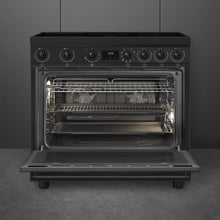 Load image into Gallery viewer, SMEG Classic Freestanding Induction Cooker 90cm Black
