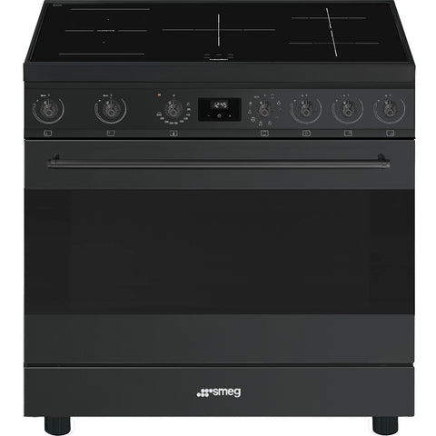 SMEG Classic Freestanding Induction Cooker 90cm Black
