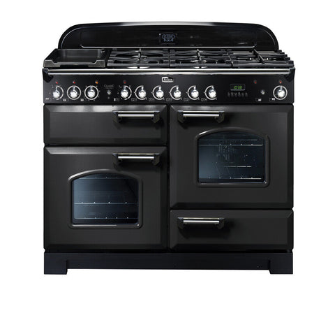 FALCON CLASSIC DELUXE 110CM DUAL FUEL COOKER CHARCOAL CHROME
