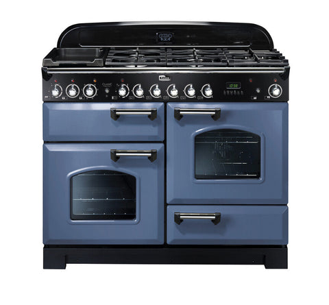 FALCON CLASSIC DELUXE 110CM DUAL FUEL COOKER STONE BLUE CHROME