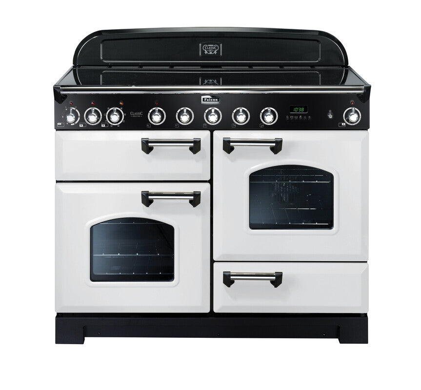 FALCON CLASSIC DELUXE 110CM INDUCTION COOKER WHITE CHROME