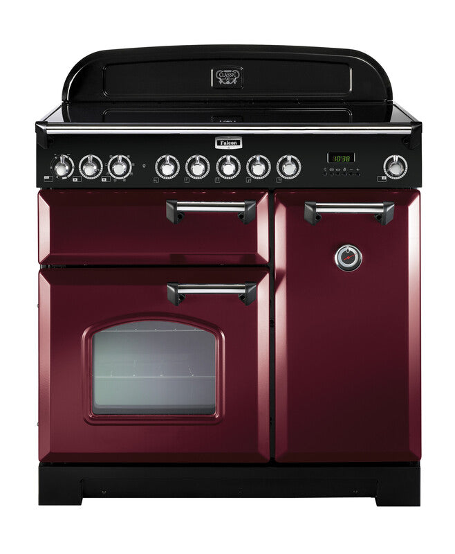 FALCON CLASSIC DELUXE 90CM INDUCTION CRANBERRY CHROME