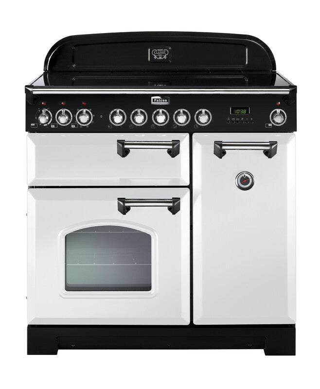 FALCON CLASSIC DELUXE 90CM INDUCTION WHITE CHROME