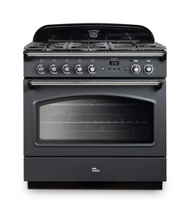 FALCON CLASSIC FX90 DUAL FUEL SINGLE OVEN COOKER SLATE CHROME