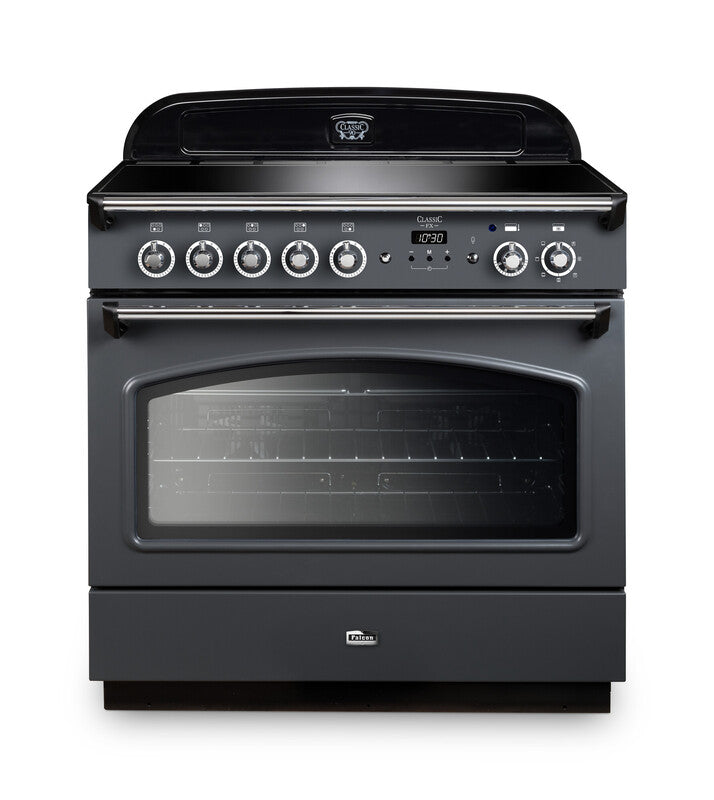 FALCON CLASSIC FX90 INDUCTION SINGLE OVEN COOKER SLATE CHROME