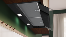 Load image into Gallery viewer, NEFF D99XET2S5 N 90, Integrated Design Hood, 90 cm, clear glass black printed, Matt black
