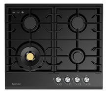 Load image into Gallery viewer, EUROMAID 60CM, 4 BURNER GAS COOKTOP, BLACK GLASS
