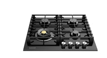 Load image into Gallery viewer, EUROMAID 60CM, 4 BURNER GAS COOKTOP, BLACK GLASS
