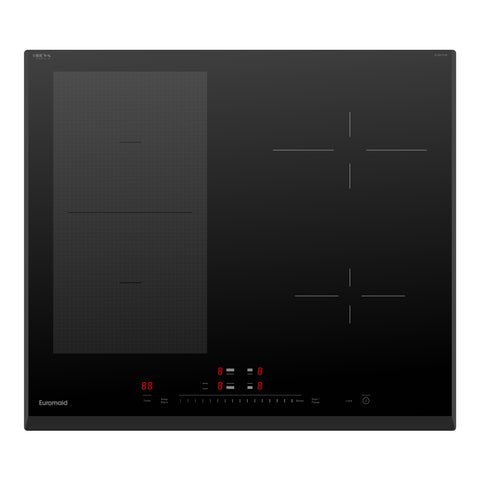 EUROMAID 60CM, 4 ZONE INDUCTION COOKTOP, FLEX, TOUCH