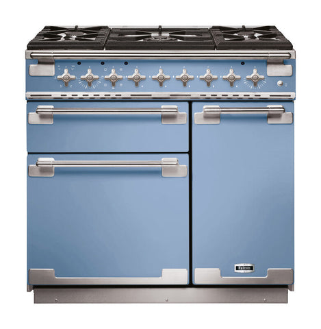FALCON ELISE 90CM DUAL FUEL RANGE COOKER CHINA BLUE