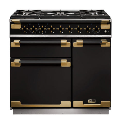 FALCON ELISE 90CM DUAL FUEL RANGE COOKER GLOSS BLACK