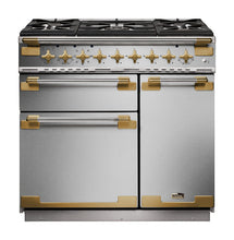 Load image into Gallery viewer, FALCON ELISE LUXE 90CM DUAL FUEL ANTIQUE BRASS
