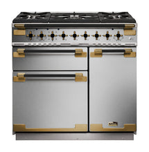 Load image into Gallery viewer, FALCON ELISE LUXE 90CM DUAL FUEL ANTIQUE BRASS
