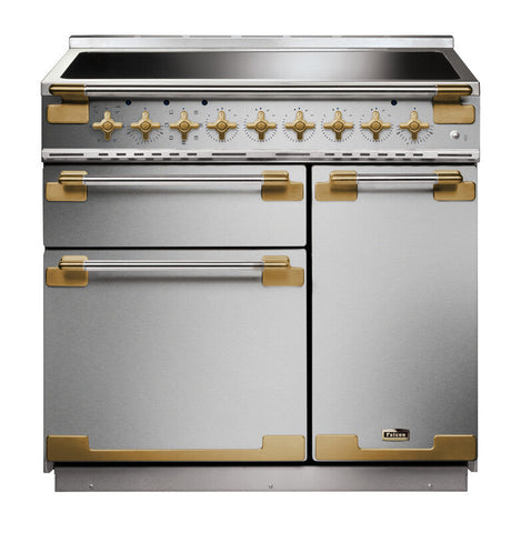 FALCON ELISE LUXE 90CM INDUCTION RANGE COOKER STAINLESS ANTIQUE BRASS