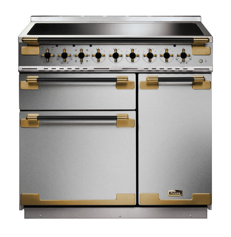 FALCON ELISE LUXE 90CM INDUCTION BLACK EDITION STAINLESS ANTIQUE BRASS