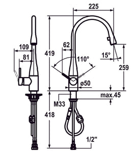 KWC Eve Tap Without Light Stainless