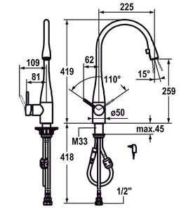 KWC Eve Tap With Light Stainless