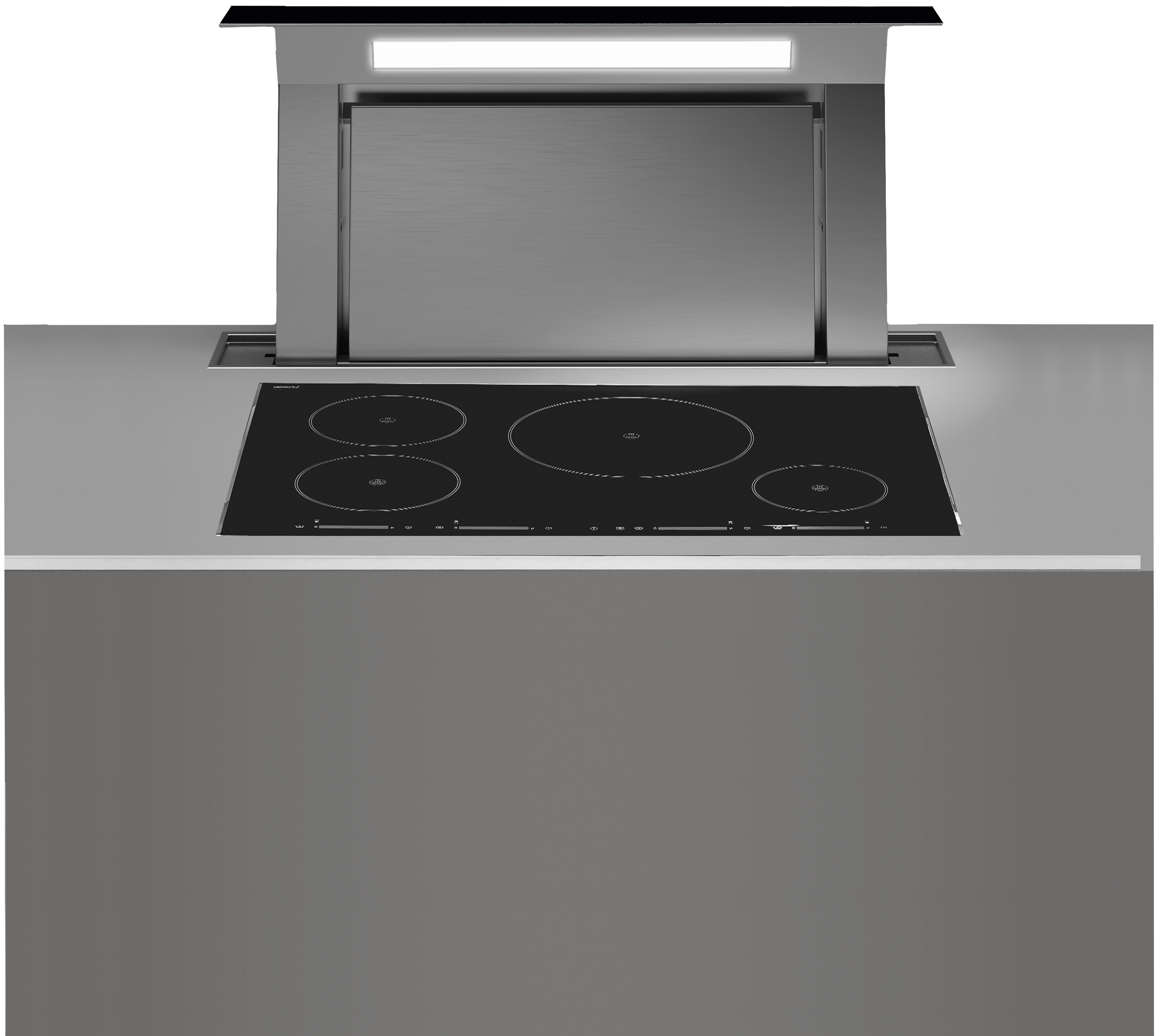 Falmec Downdraft System 120 cm downdraft - re-circulating operation 600m3/h Black Glass