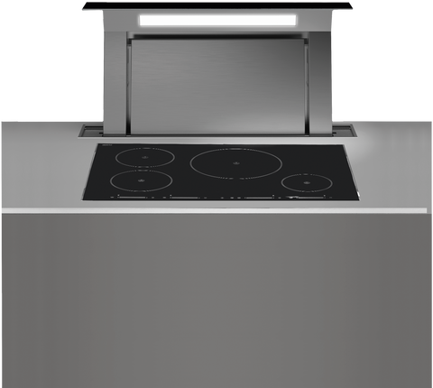 Falmec Downdraft System 90 cm downdraft with external wall motor (under-cover) 1000m3/h Black Glass