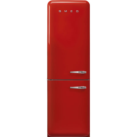 SMEG FAB32 50's Style Retro Refrigerator Left Hand Hinge 331L Red