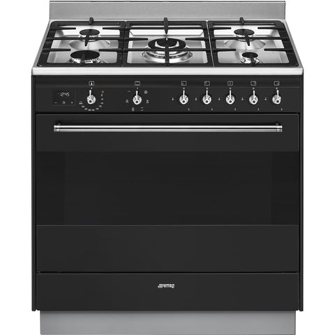 Smeg Classic 90cm Freestanding Oven with Gas Cooktop - Anthracite