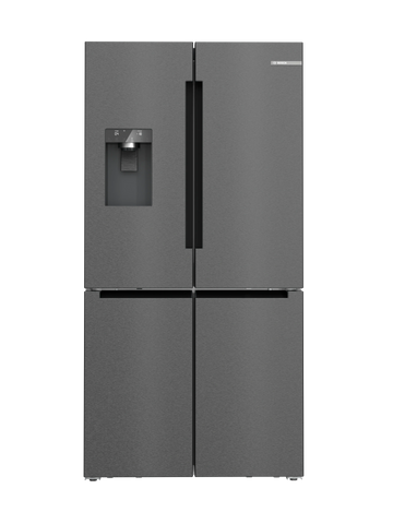 Bosch Series 6 Multi Door Fridge Freezer, Brushed black steel anti-fingerprint