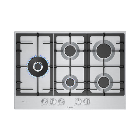 Bosch Series 6 Gas Cooktop, 75cm Stainless Steel