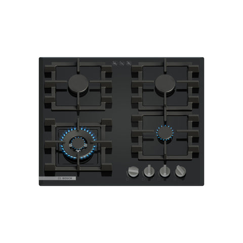 Bosch Series 4, Gas Cooktop, 60cm Tempered Glass, Black
