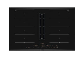 Bosch Series 8 Induction cooktop with ventilation, 80cm Surface mount with frame
