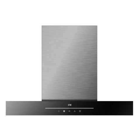 ROBINHOOD DUKE BLACK 90CM PREM CANOPY BLACK GLASS TOUCH CONTROL, OIL CATCHER,  EXTRACTION RATE 1600M3/HR