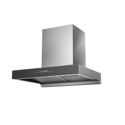 ROBINHOOD ARGUS 60CM WALL CANOPY BLDC MOTOR GESTURE CONTROL 10 POWER LEVELS  STAINLESS STEEL W. BLACK GLASS CONTTROL PANEL AND S/S OIL CATCHMENT