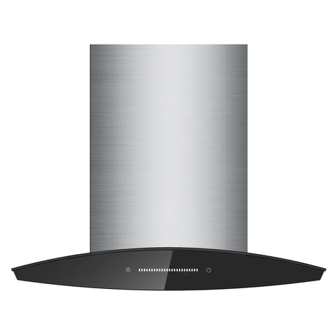 ROBINHOOD ADONIS 60 60CM CURVED GLASS CANOPY TOUCH/SLIDER CONTROL,  EXTRACTION RATE 1200M3/HR