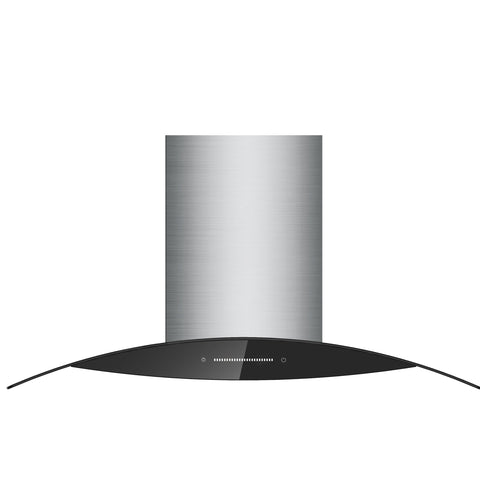 ROBINHOOD ADONIS 90 90CM CURVED GLASS CANOPY TOUCH/SLIDER CONTROL,  EXTRACTION RATE 1200M3/HRTOUCH/SLIDER CONTROL,  EXTRACTION RATE 1200M3/HR