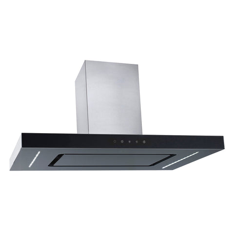 ROBINHOOD ISLAND CANOPY 90CM BLACK GLASS W/ DC MOTOR