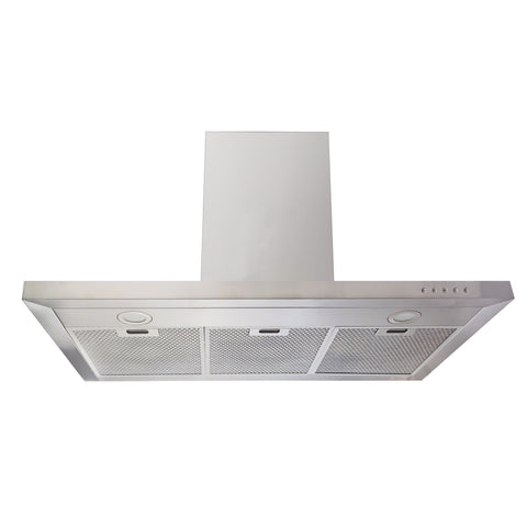 ROBINHOOD 90CM LOW FLARE WALL CANOPY, STAINLESS STEEL W/DC MOTOR